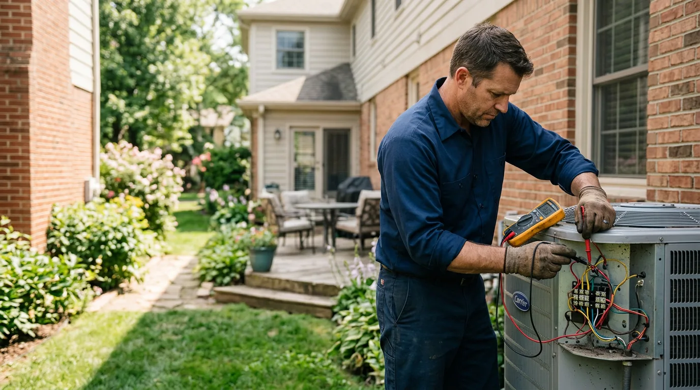 HVAC technician working near Brave, PA
